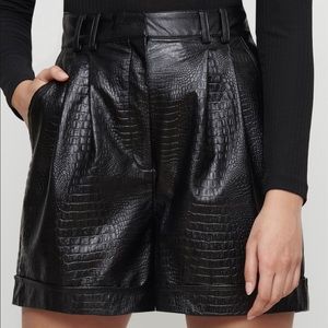 DYNAMITE FAUX CROCODILE SHORTS